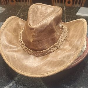 Genuine Leather Distressed hat